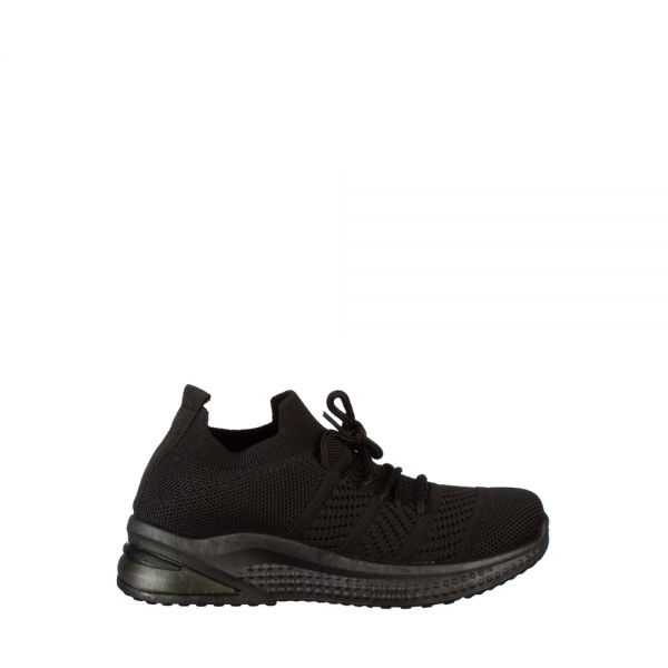 Παιδικά αθλητικά παπούτσια  μαύρα από ύφασμα Kimmy, 2 - Kalapod.gr